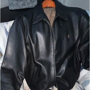 Large polo leather jacket